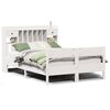 vidaXL Bookcase Bed without Mattress White 160x200cm Solid Wood Pine
