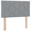 vidaXL Headboard with LED Strip Lights Light Grey 80 cm Fabric
