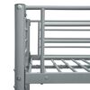 vidaXL Bunk Bed Frame without Mattress Grey Metal 140x200 cm/90x200 cm