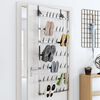 vidaXL Hanging Shoe Rack Silver 66x13x139 cm