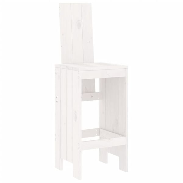 vidaXL Bar Stools 2 pcs White 40x42x120 cm Solid Wood Pine