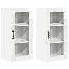 vidaXL Wall Glass Cabinet PORTO 2 pcs High Gloss White 40 x 31 x 80 cm