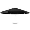 vidaXL Garden Parasol with Aluminium Pole 500 cm Black