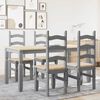 vidaXL 5 Piece Dining Set Panama Grey Solid Wood Pine