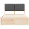 vidaXL Bed Frame with Upholstered Headboard Dark Grey 120 x 200 cm