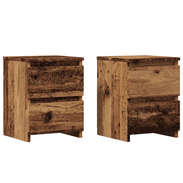 vidaXL Bedside Cabinets&nbsp;2 pcs Old Wood 30x30x40 cm Engineered Wood