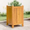vidaXL Garden Planter with Liner 31x31x50 cm Solid Wood Acacia