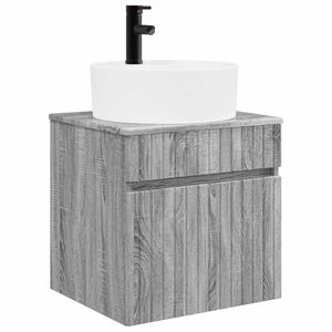 vidaXL Wall-mounted Sink Vanity Grey Sonoma 49 x 44.5 x 65 cm