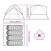 vidaXL Camping Tent Dome 4-Person White Blackout Fabric Waterproof