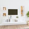 vidaXL 5 Piece TV Cabinet Set High Gloss White Engineered Wood