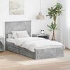 vidaXL Storage Bed Concrete Grey 90 x 200 cm Engineered Wood