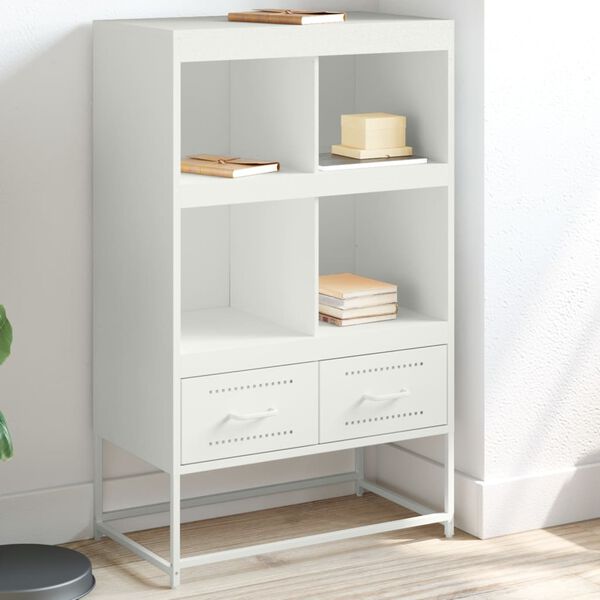 vidaXL Highboard White 68.5x39x111.5 cm Steel