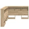 vidaXL Storage Headboard with Shelf Sonoma Oak 120 cm Engineered Wood