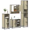 vidaXL 4 Piece Bathroom Furniture Set Sonoma Oak Engineered Wood