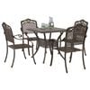 vidaXL Garden Table Set 5 pcs Bronze Cast Aluminium
