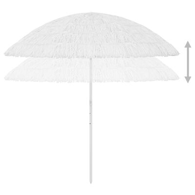 vidaXL Hawaii Beach Umbrella White 300 cm