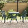 vidaXL Garden Table Set 3 pcs Green Cast Aluminium