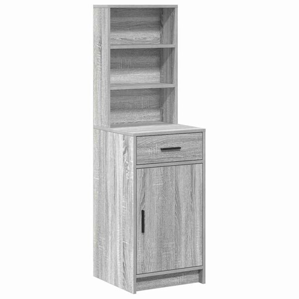 vidaXL Highboard Grey Sonoma 40 x 40.5 x 135 cm Engineered Wood