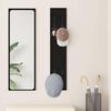 vidaXL Wall-Mounted Coat Rack Wall-mounted Black oak 20 x 1.5 x 100 cm