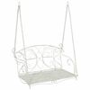 vidaXL Swing Bench Steel 105.5 x 61 x 56 cm Antique White