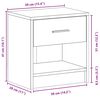vidaXL Bedside Cabinet with Drawer White 39x28x41 cm