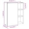 vidaXL Bathroom Mirror Cabinet with LED Light Grey 45x13x52 cm