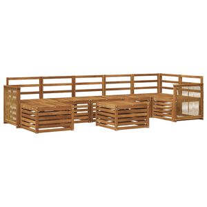 vidaXL Outdoor Sofa Set 7 pcs Natural Solid Acacia Wood
