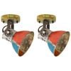 vidaXL Industrial Wall/Ceiling Lamps 2 pcs Reclaimed 17x24 cm E27