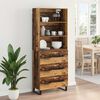 vidaXL Highboard Old Wood 69.5 x 34 x 180 cm Engineered Wood
