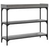vidaXL Console Table with Shelves Grey Sonoma 100x30x80 cm