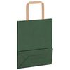 vidaXL Paper Bags 250 pcs with Handles Green 18x8x22 cm