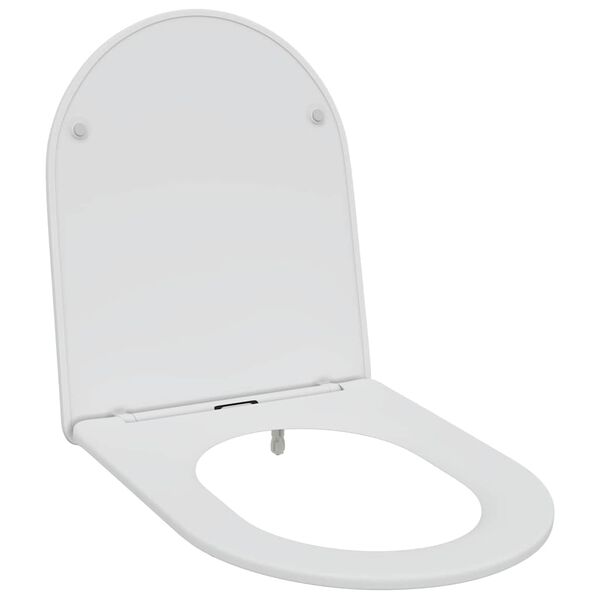 vidaXL Toilet Seat White 47 x 36 x 3.4 cm Duroplast