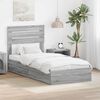 vidaXL Storage Bed with Drawer Grey Sonoma 75 x 190 cm Engineered Wood