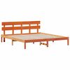 vidaXL Bed Frame with Headboard Brown 180 x 200 cm Solid Pine wood