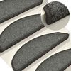 vidaXL Stair mats 15 pcs 56 x 17 x 3 cm Non-Slip Grey and Black