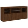 vidaXL Sideboard with LED Lights Brown Oak 142.5x37x67 cm