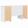 vidaXL Desk with Drawer White 140 x 49 x 76 cm Engineered wood