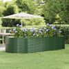 vidaXL Garden Raised Bed Green 291x140x68 cm Galvanised Steel