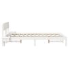 vidaXL Bed Frame with Headboard White 120 x 200 cm Solid Pine Wood