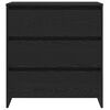 vidaXL Sideboard 2 pcs Black 70 x 41 x 75 cm Engineered Wood