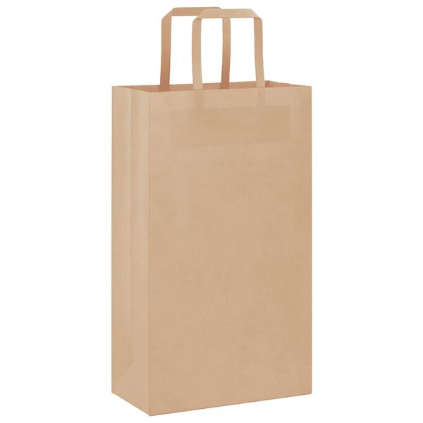 vidaXL Paper Bags 50 pcs with Handles Brown 21x11x36 cm