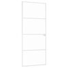 vidaXL Interior Door White 83x201,5 cm Tempered Glass&Aluminium Slim