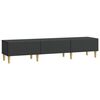 vidaXL TV Cabinet 147 x 34.5 x 30 cm Black Engineered Wood