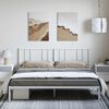 vidaXL Metal Bed Frame without Mattress with Headboard White 183x213cm