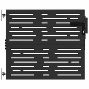 vidaXL Garden Gate 85 x 100 cm Powder-coated steel Black Lockable