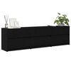 vidaXL TV Units 2 pcs Black Oak 180 x 34 x 50 cm Engineered Wood