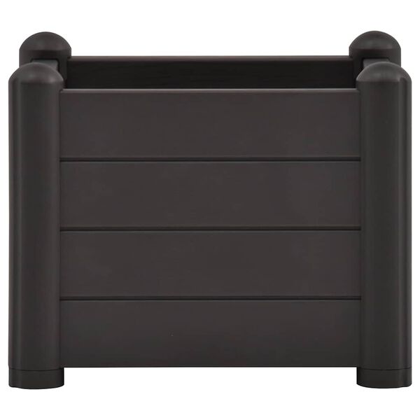 vidaXL Garden Raised Bed PP Anthracite 43x43x35 cm