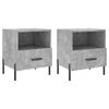 vidaXL Bedside Cabinets 2 pcs Concrete Grey 40x35x47.5 cm Engineered Wood