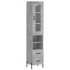 vidaXL Highboard Concrete Grey 34,5x34x180 cm Engineered Wood
