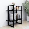 vidaXL 2-Tier Book Cabinet Black 60x30x70 cm Engineered Wood